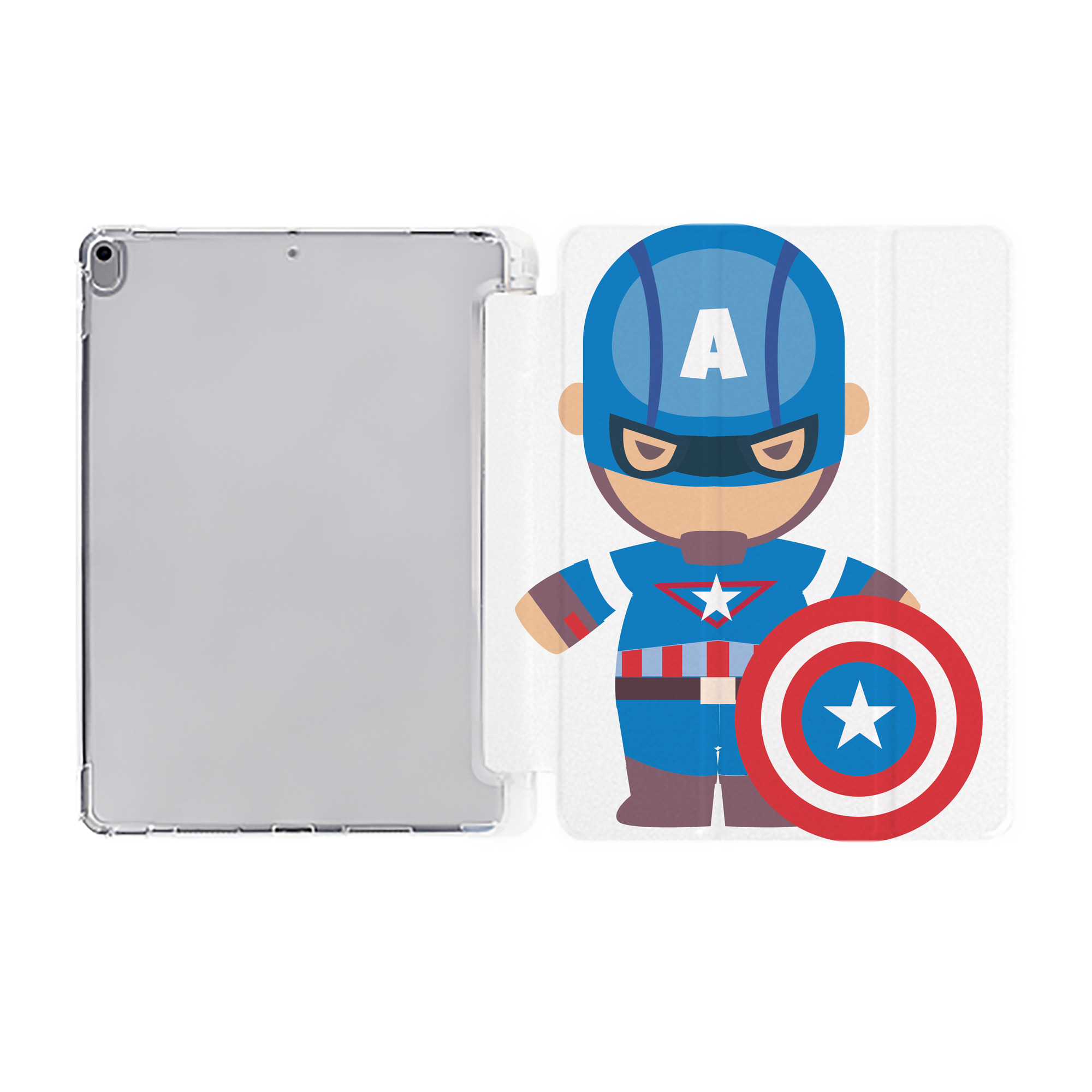 （画像用） アベンジャーズ The Avengers IPad ケース ペン収納付き 三つ折りスタンド PUレザー×シリコン 対応機種9.5/10.5/10.9インチ